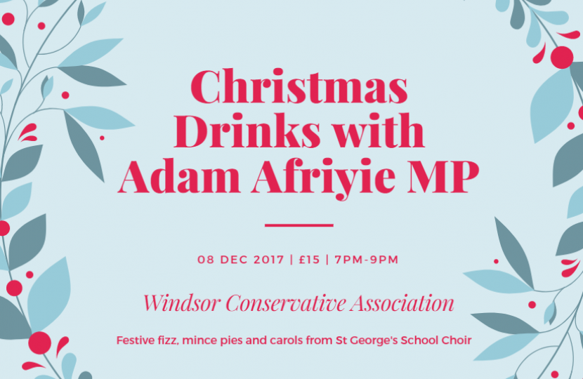 Christmas drinks with Adam Afriyie