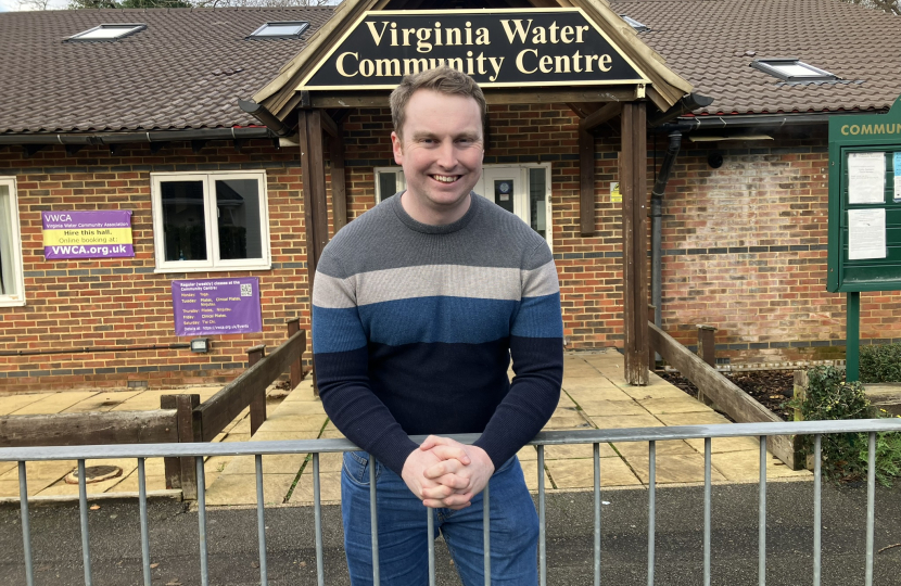 Lewis Virgo is standing to be Virginia Water's next Conservative councillor