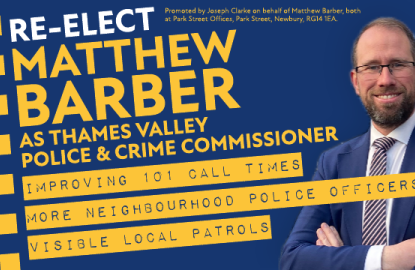 Re-elect Matthew Barber on 2nd May